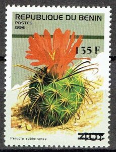 BENIN 2000 1245 135F 200€ PARODIA SUBTERRANEA CACTUS OVERPRINT SURCHARGE MNH