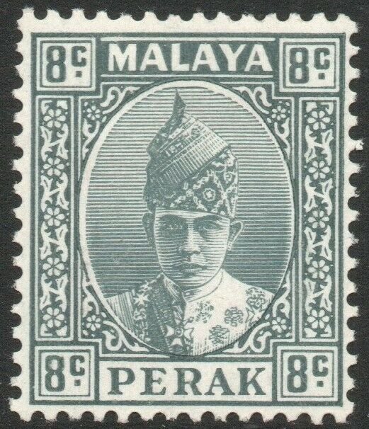 PERAK-1938 8c Grey Sg 110 MOUNTED MINT V45260