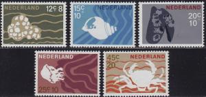 Netherlands - 1967 - Scott #B419-23 - MNH - Marine Life