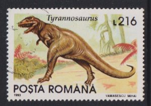 Romania #3849  cancelled 1993 dinosaurs  216 l