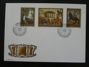 horse royal carriage FDC Liechtenstein 1978 (50% discount possible)