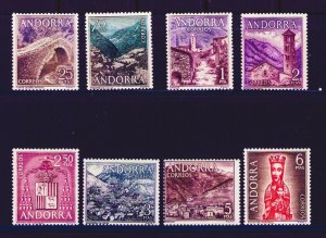 Spanish Andorra Scott #50-57 Set MNH