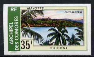 Comoro Islands 1974 Chiconi 35f imperf from limited print...