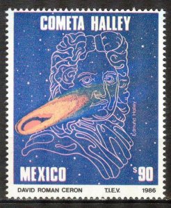 Mexico 1986 Space Halley's Comet Mi. 1983 MNH