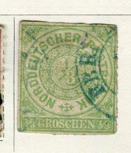 GERMANY; NORTHERN STATES 1860s classic fine used 1/3g. value