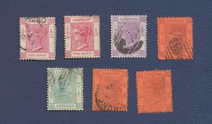 HONG KONG - Scott 36b / / 43 - used  lot of seven -