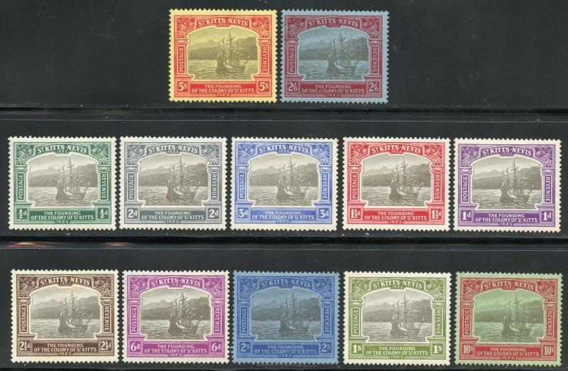 ST.KITTS-NEVIS  SCOTT#52/63, GIBBONS#48/60   MINT HINGED ORIGINAL GUM