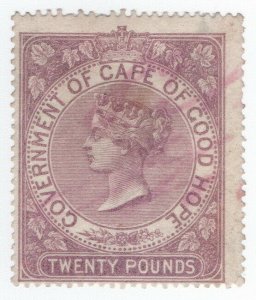 (I.B) Cape of Good Hope Revenue : Stamp Duty £20 (1865)