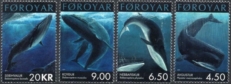 Faroe Islands 2001 #403-6 MNH. Whales