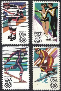 United States #2067-2070 20¢ Winter Olympics (1984). Four stamps. Used.