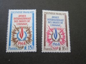 French Polynesia 1968 Sc 243-4 set MNH