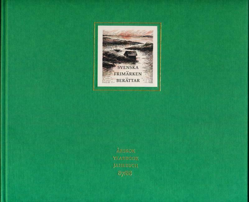 SWEDEN 1987/1988 OFFICIAL STAMP YEARBOOK- GREEN COVER