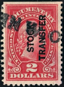 RD13 $2.00 Stock Transfer Stamp (1918) Used