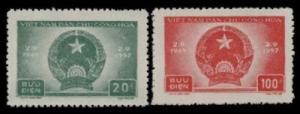 north Vietnam 1957 SC# 59-60 Democratic Republic Set 2 MNH