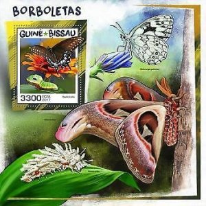 2017 Guinea-Bissau Mnh. Butterflies. Y&T Code: 1361. Michel Code: 9564 / Bl.1649