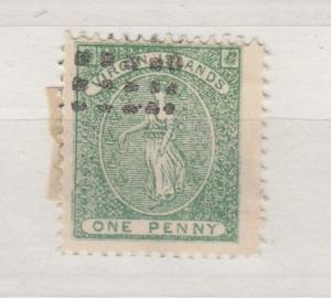 Virgin Islands 1866 1d Green SG1 VFU J3351