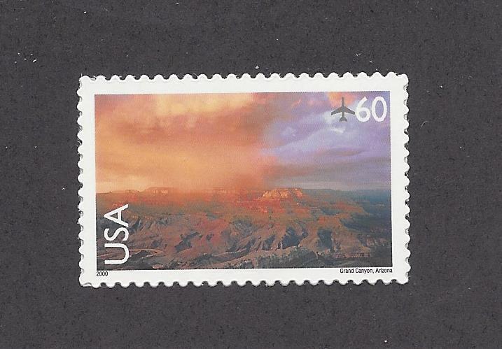 C135 Air mail Single stamp 60cent Grand Canyon AZ