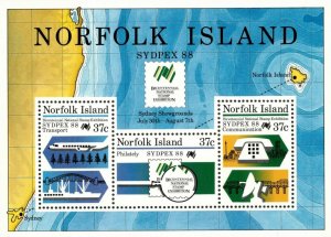 Norfolk Island 1988 - SYDPEX '88 Exhibition - Souvenir Sheet - Scott 439a - MNH