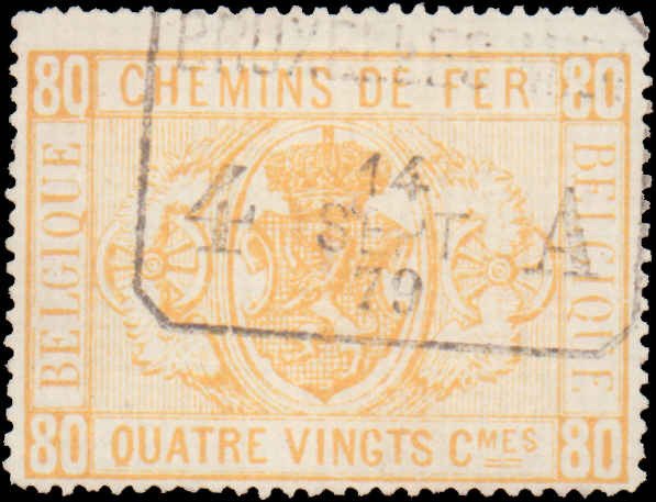 Belgium #Q1-Q6, Complete Set(6), 1879-1882, Used