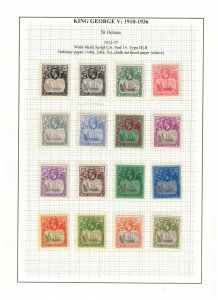 St Helena #79 - #93 (SG #97 / #112) Very Fine Mint Lightly Hinged Set