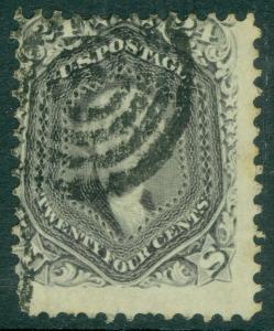 EDW1949SELL : USA 1862 Scott #78 Used Target cancel. Fresh stamp. Catalog $350.