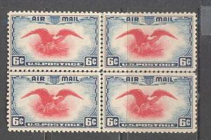 US Sc# C23 MH F Center Line 4Block Eagle Air Mail