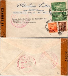 1944 Cuba Advertisement to United States + Censor Tape #30047 ( Postal Histor...