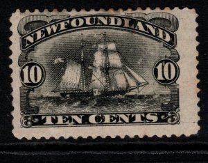 NEWFOUNDLAND SG54 1887 10c BLACK MTD MINT