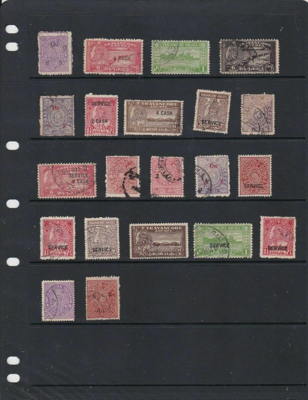 India States Travancore Stamps Ref 33184