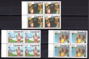 Canada 1976 Sc#681/683 OLYMPIC GAMES CEREMONIES/SPACE Block of 4 MNH