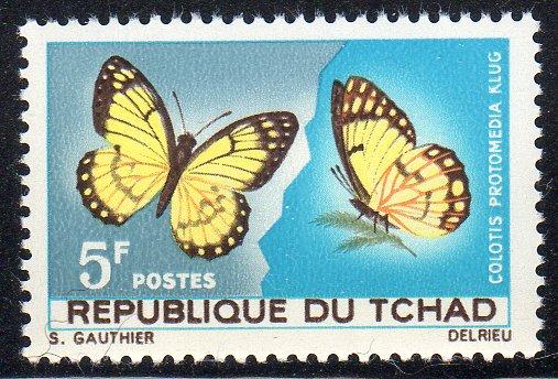 Chad 139 - Mint-NH - Butterfly ($1.75)
