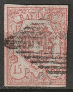 Switzerland 1852 Sc 12 used