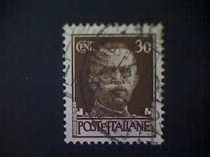 Italy, Scott #219, used (o), 1929, King Victor Emanuel III, 30 cts, olive brown