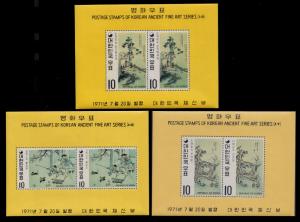 Korea Scott 787a-789a Mint never hinged.