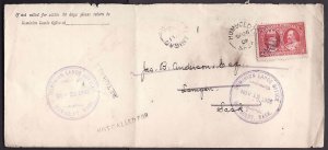 Canada-covers #10073 - 2c Tercentenary to Lanigan , Sask and returned-Humboldt