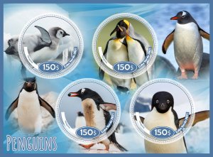 Stamps.Fauna. Penguins 2021 year 1+1 sheets perf Cabo Verde