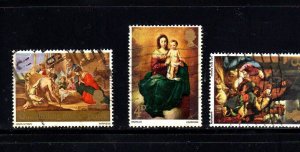 GREAT BRITAIN #522-524 1967 CHRISTMAS F-VF USED e