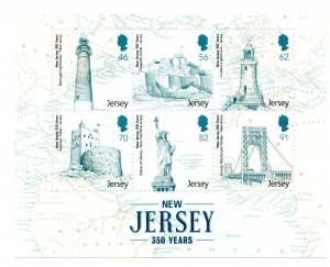 JERSEY - 350 YEARS - NEW JERSEY - SOUVENIR SHEET - 2014 -