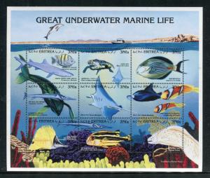 Eritrea 297, MNH, Marine Life Korallen Fisch 1997. x29336