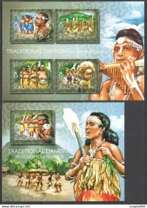 2014 Solomon Islands Traditional Dancing Culture #2762-66 1+1 ** Ls264