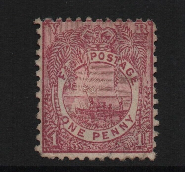 Fiji 1897 SG103a 1d red 11.75 x11 perf - used