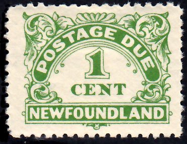 Newfoundland Scott J1 Unused hinged.