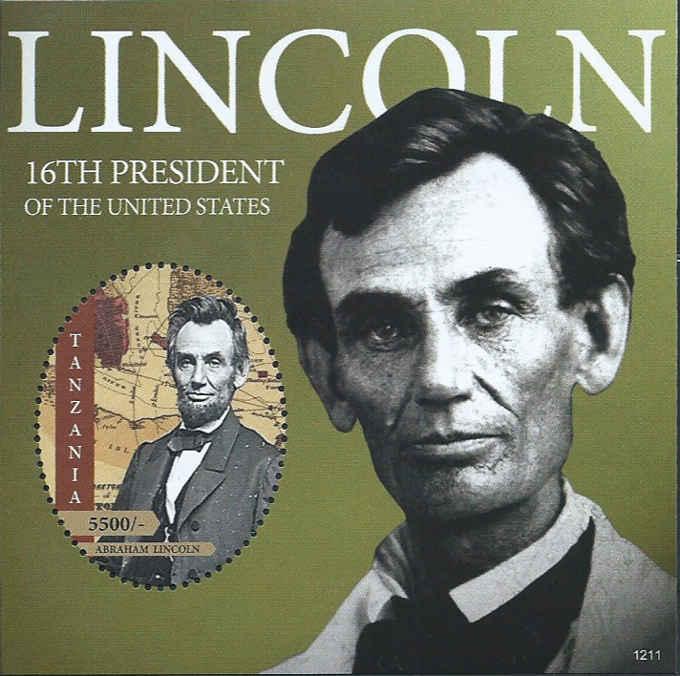 Tanzania - Abraham Lincoln - Souvenir Sheet - TAN1211S