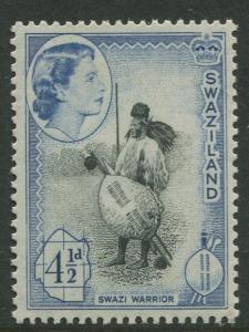 Swaziland - Scott 59 - QEII Definitive - 1956 - MLH - Single 4.1/2p Stamp