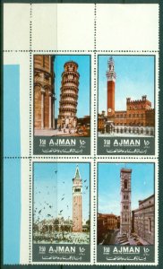 Ajman 1972 Mi#2074-2077 Sights of Italy MLH