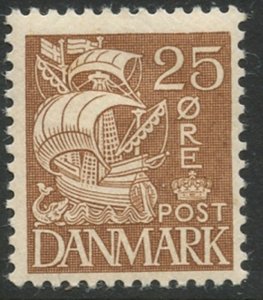 DENMARK Sc#234 1934 15ö Brown Caravel Type I OG Mint Hinged