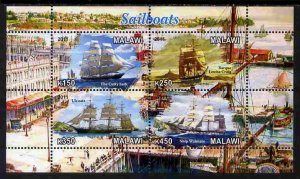 MALAWI - 2011 - Tall Ships - Perf 4v Sheet - MNH - Private Issue