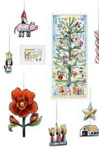 MB469 Sweden Scott 2848-2849 MNH stamps collector's sheet Christmas tree