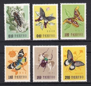RO China- Taiwan 1958 Various Insects in Natural Colors (6v Cpt) MNH CV$22