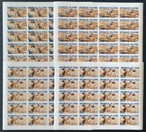 WWF Animals Antelope Chad 2012 MNH Imperf Complete Set in Sheets-